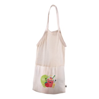 Bolsa para frutas y verduras con malla de algodón publicitaria